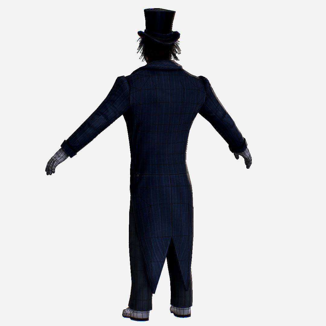 Member Rock Music Band - Pasha Low-poly 3D model_10