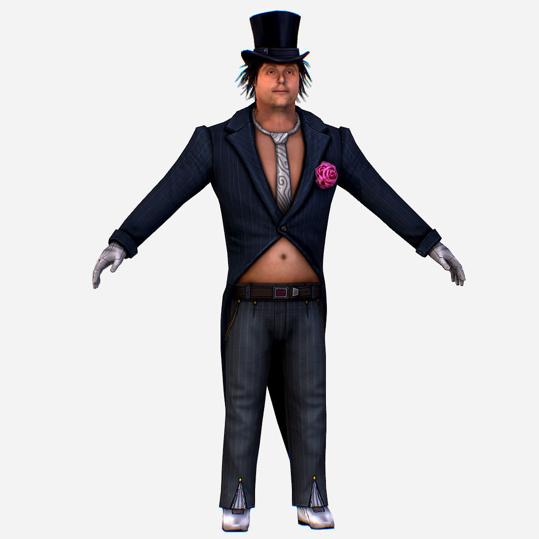 Member Rock Music Band - Pasha Low-poly 3D model_7