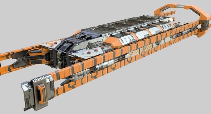 Sci-Fi Cargo Train 3D model