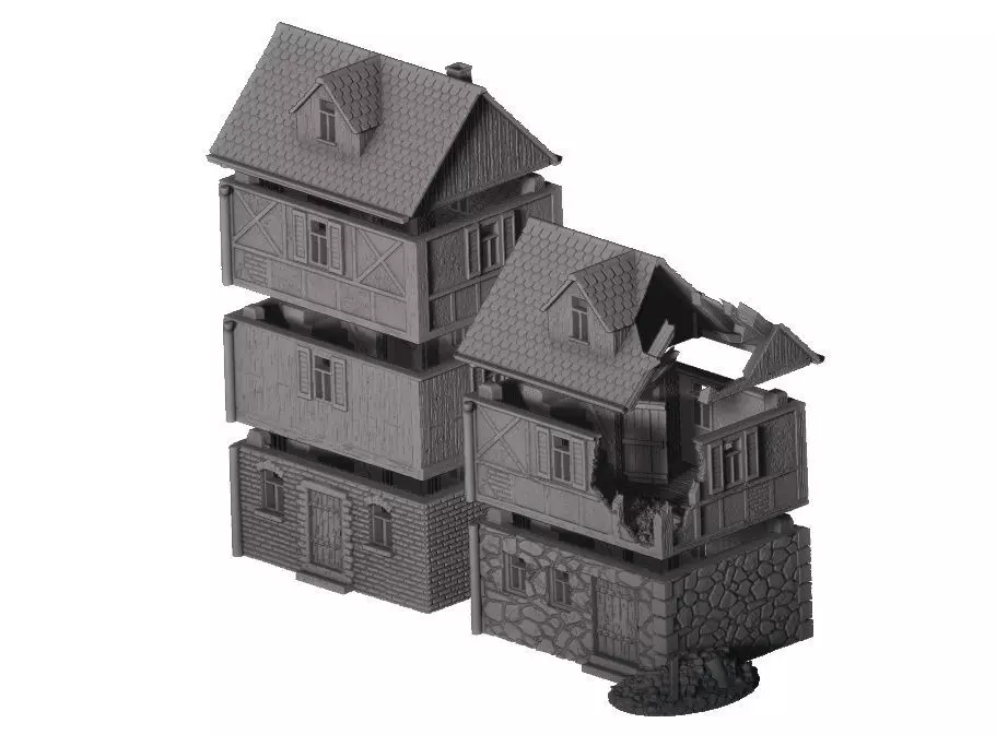 House set for 3D printing -STL File-  UPDATED VERSION 3D print model_0