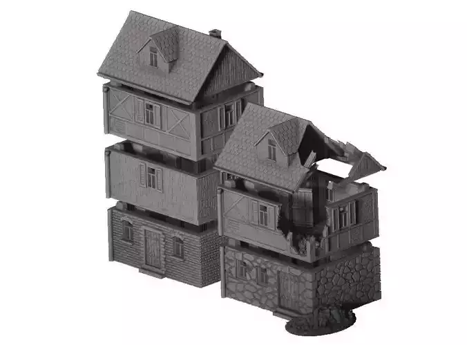 House set for 3D printing -STL File-  UPDATED VERSION 3D print model