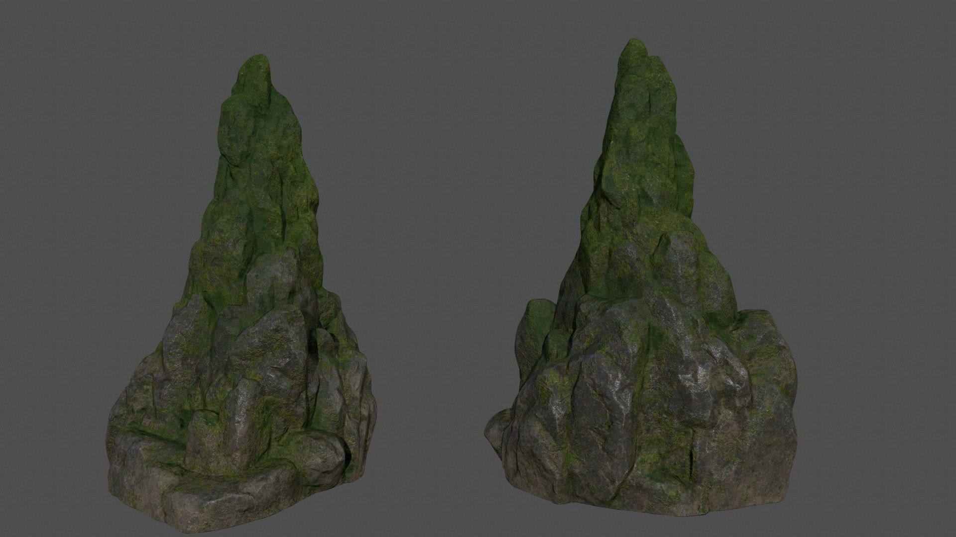 forest rocks set 1 Low-poly 3D model_3