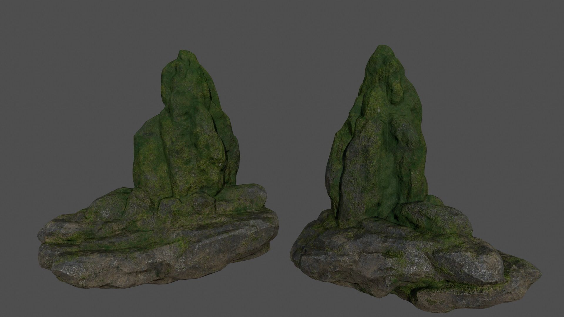 forest rocks set 1 Low-poly 3D model_9
