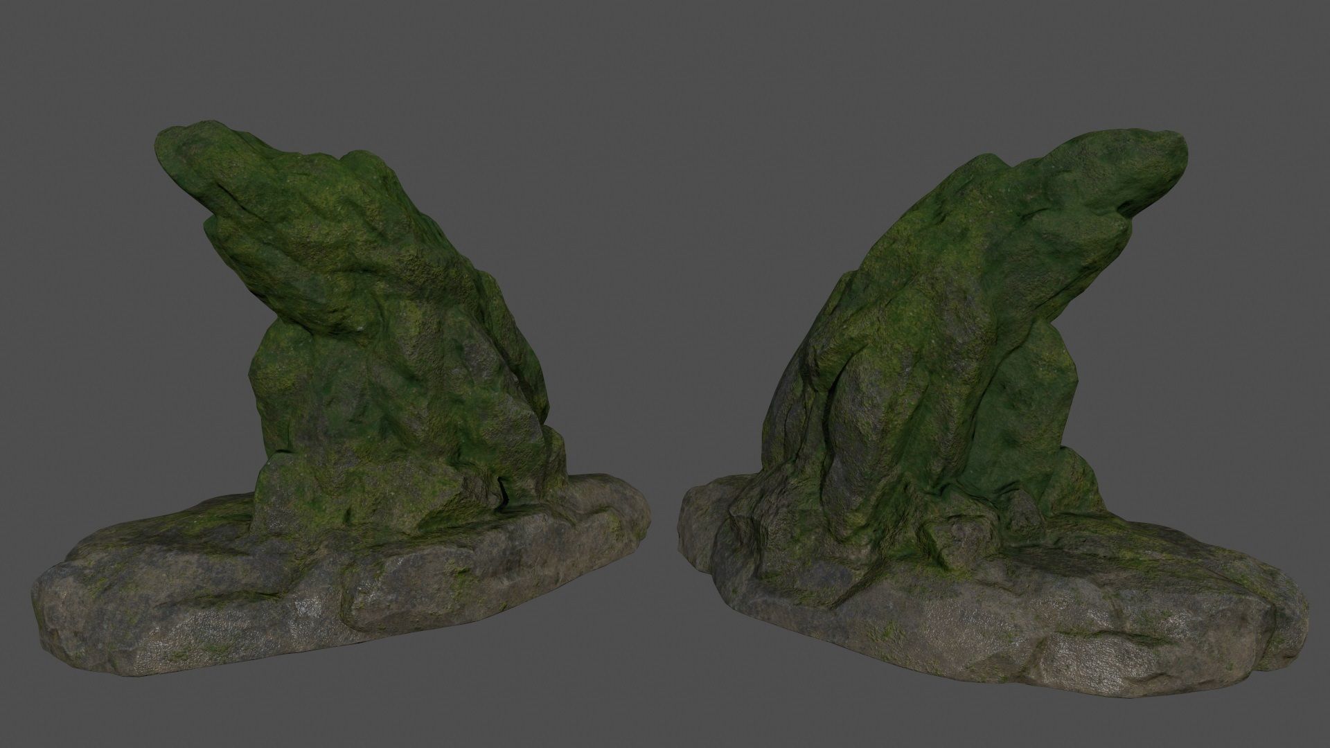 forest rocks set 1 Low-poly 3D model_7