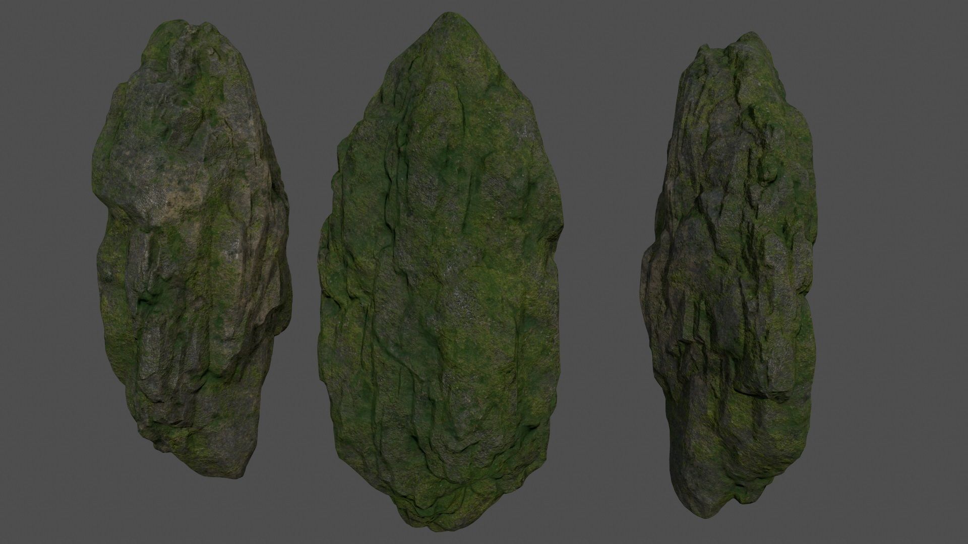 forest rocks set 1 Low-poly 3D model_6