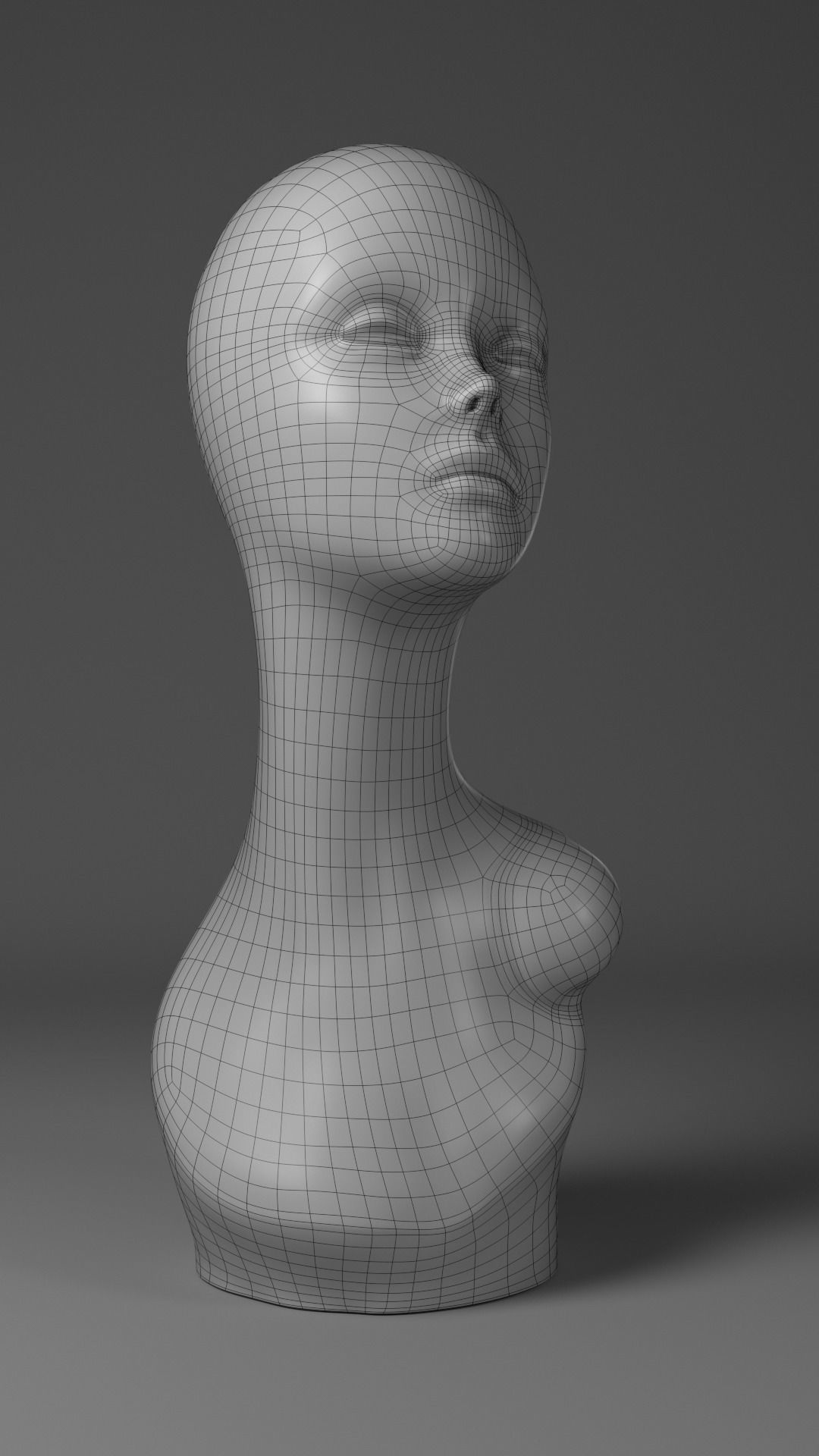 Female Mannequin Bust  3D model_1