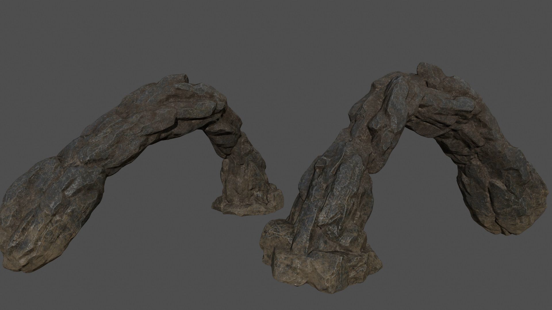 desert rocks set 3D model_2