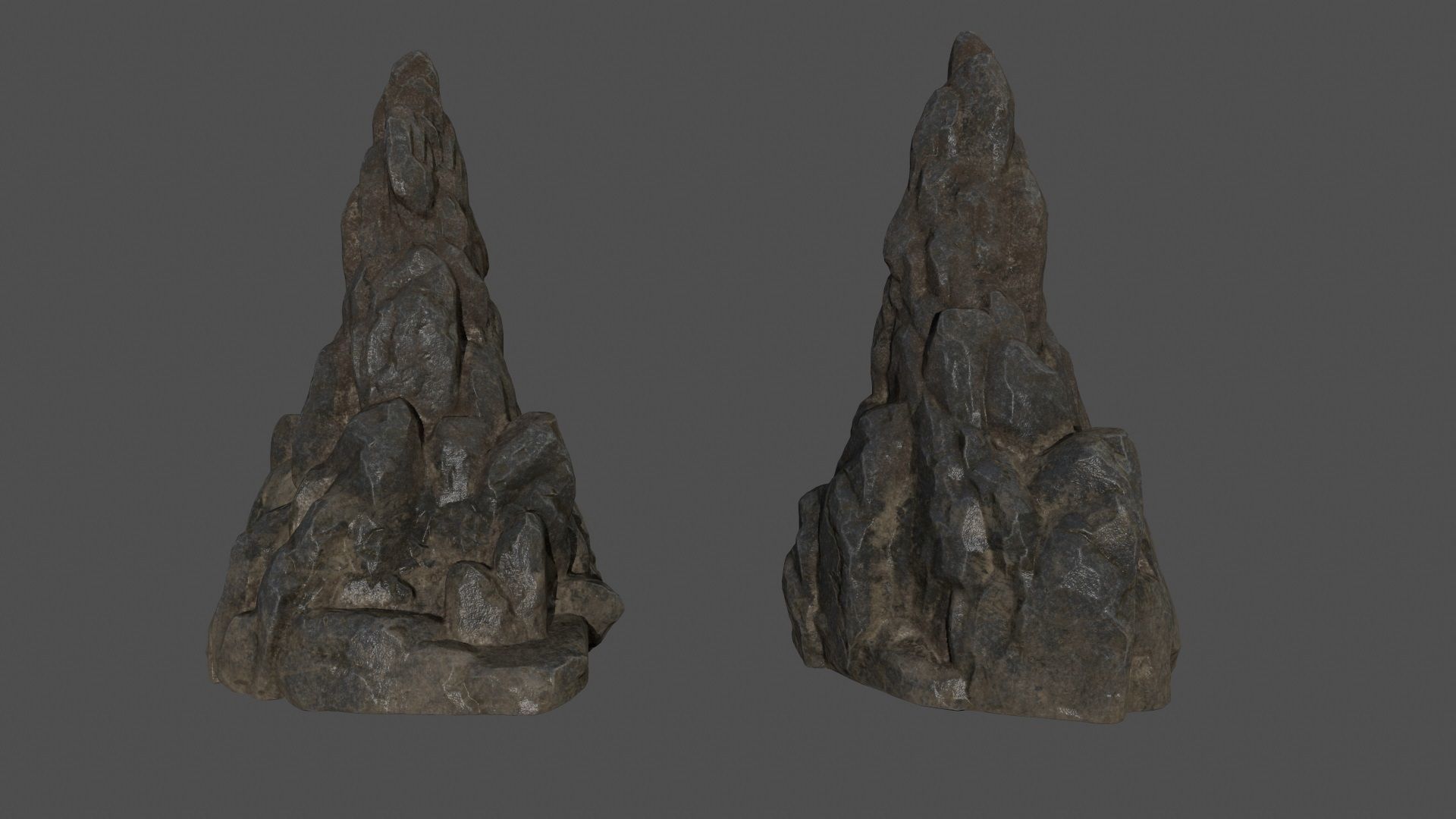 desert rocks set 3D model_4