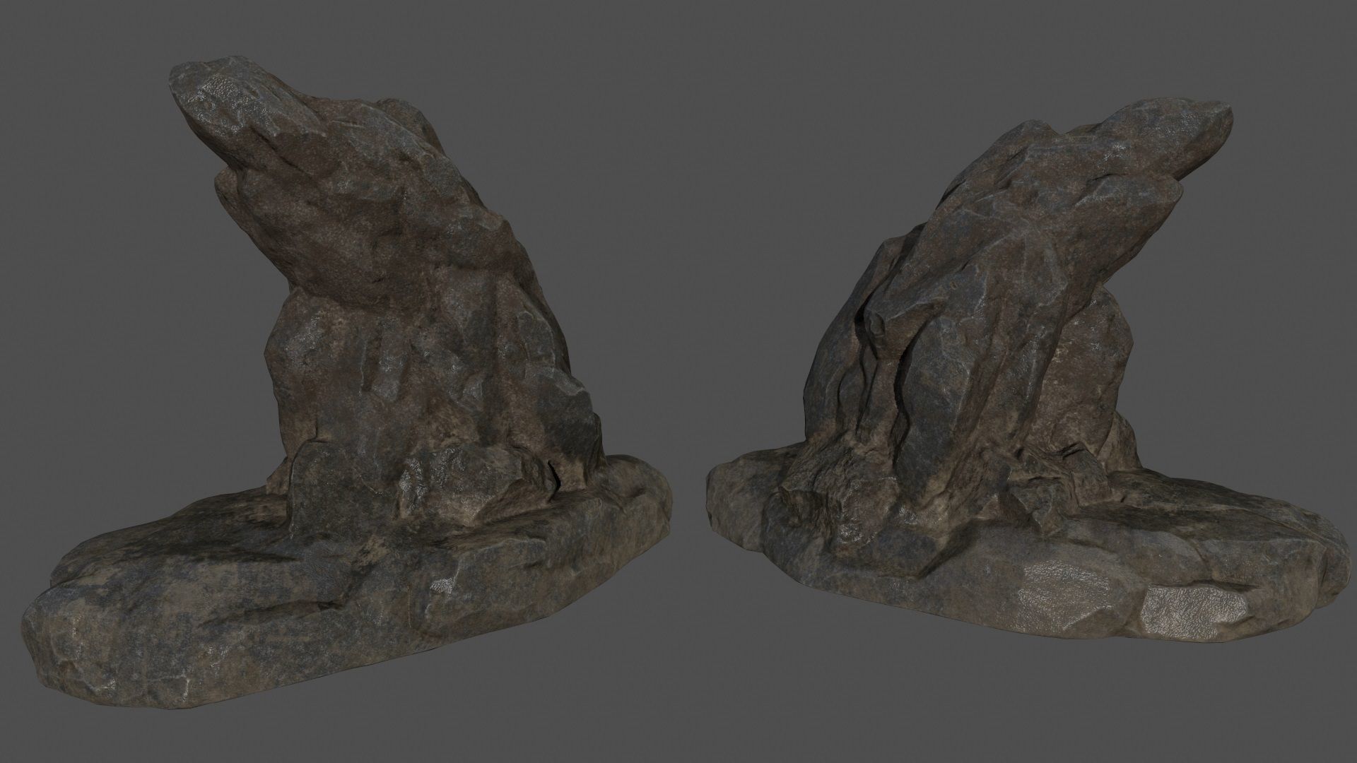 desert rocks set 3D model_5