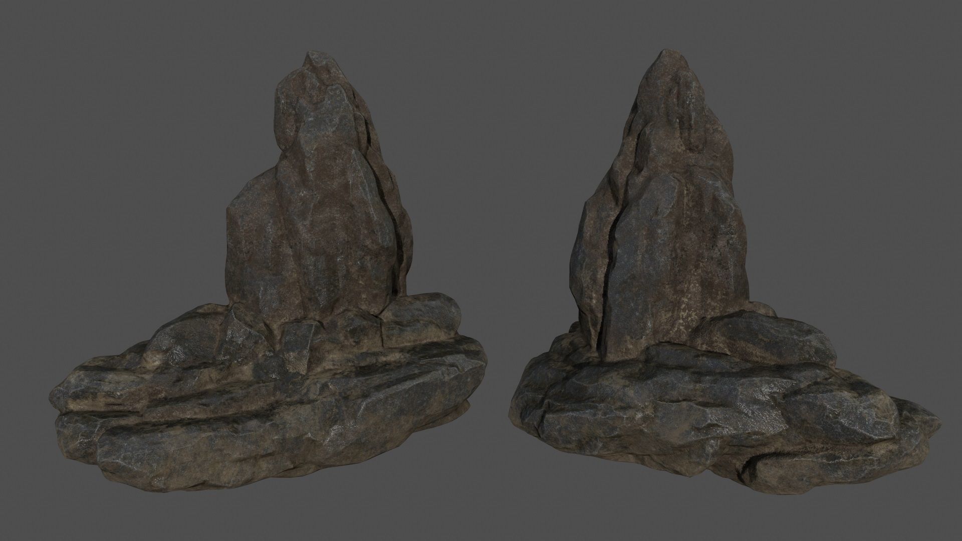 desert rocks set 3D model_3