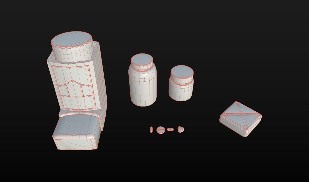 HIE Clean Medecine Set D180302 Low-poly 3D model_2