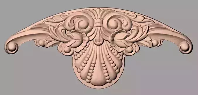 Door flower 3D relief STL Model for CNC woodworking carving E251