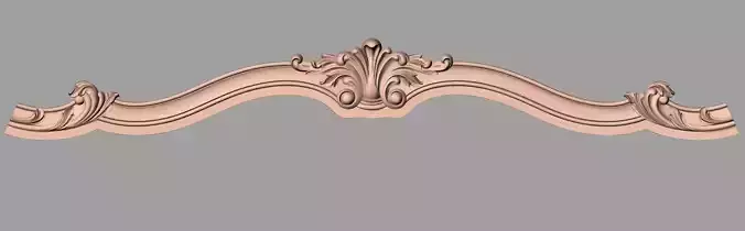 Bed flower 3D relief STL Model for CNC woodworking carving E254