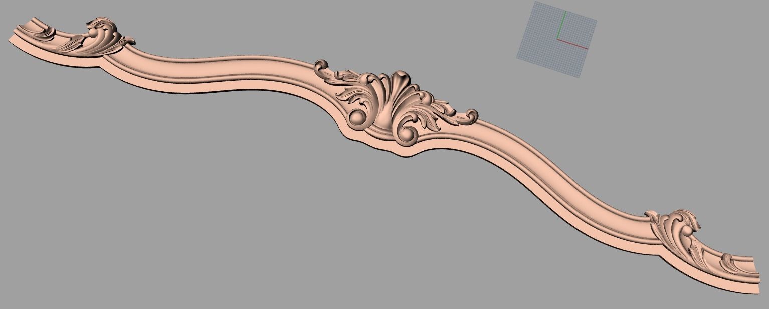 Bed flower 3D relief STL Model for CNC woodworking carving E254 3D model_1