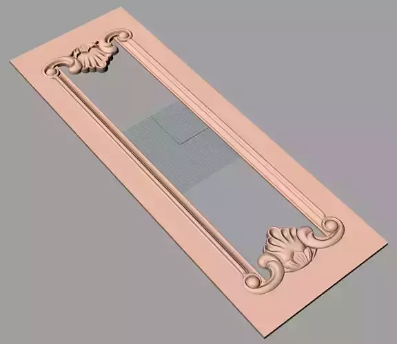 Door flower 3D relief STL Model for CNC woodworking carving E256