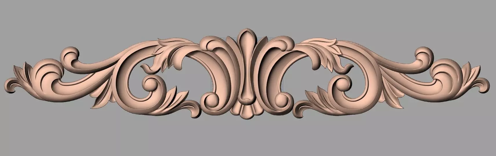 Door flower 3D relief STL Model for CNC woodworking carving E261 3D model_0
