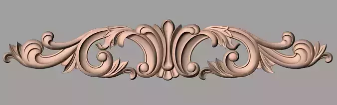 Door flower 3D relief STL Model for CNC woodworking carving E261