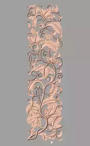 Door flower 3D relief STL Model for CNC woodworking carving E264