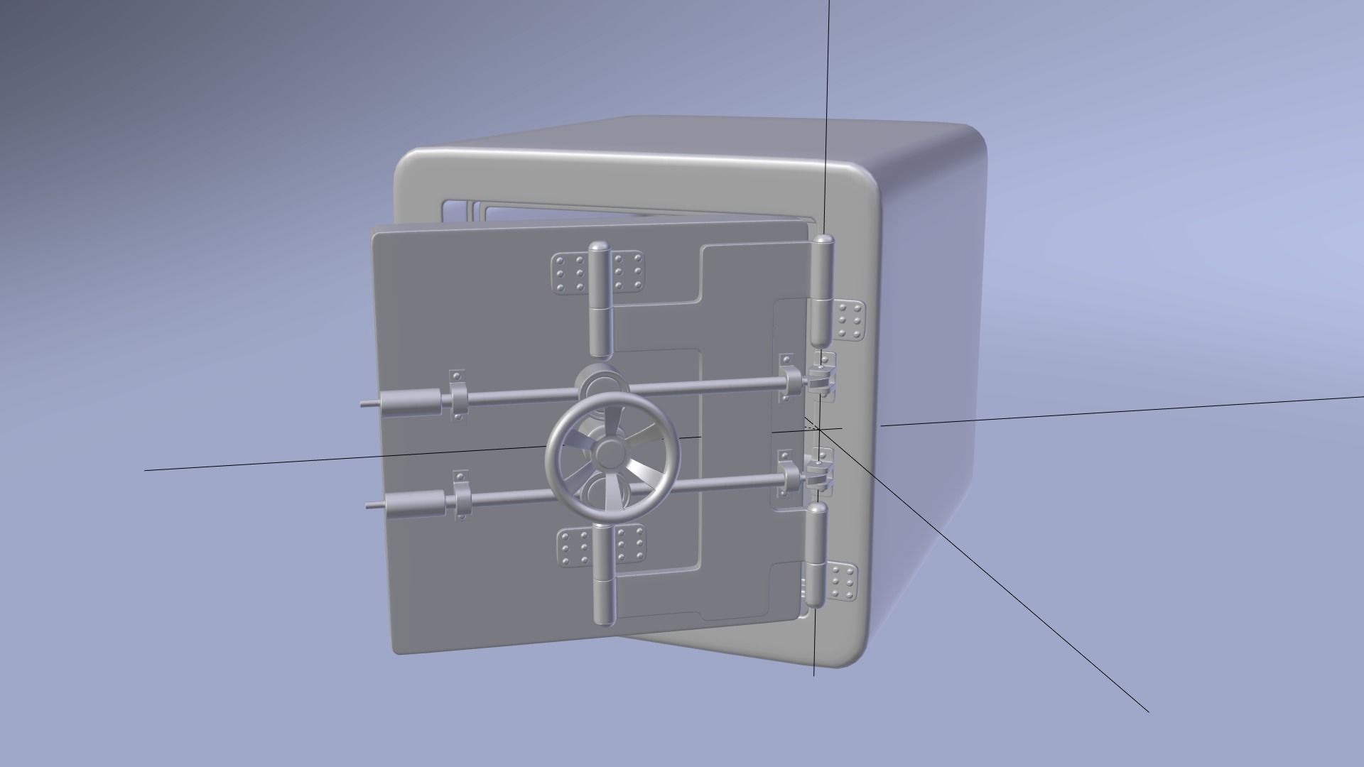 Safe box 3D model_2