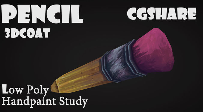 3D COAT WEAPON CG SHARE VRGAME PBR Low-poly 3D model