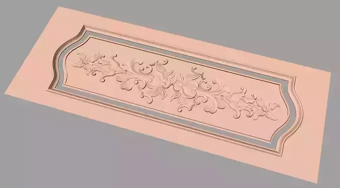 Door flower 3D relief STL Model for CNC woodworking carving E273