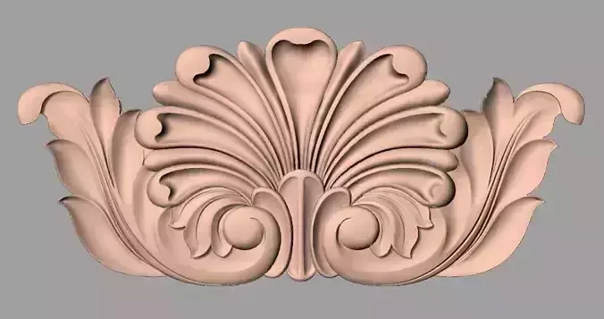 Door flower 3D relief STL Model for CNC woodworking carving E274