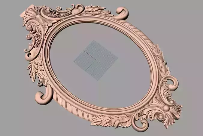 Door flower 3D relief STL Model for CNC woodworking carving E277