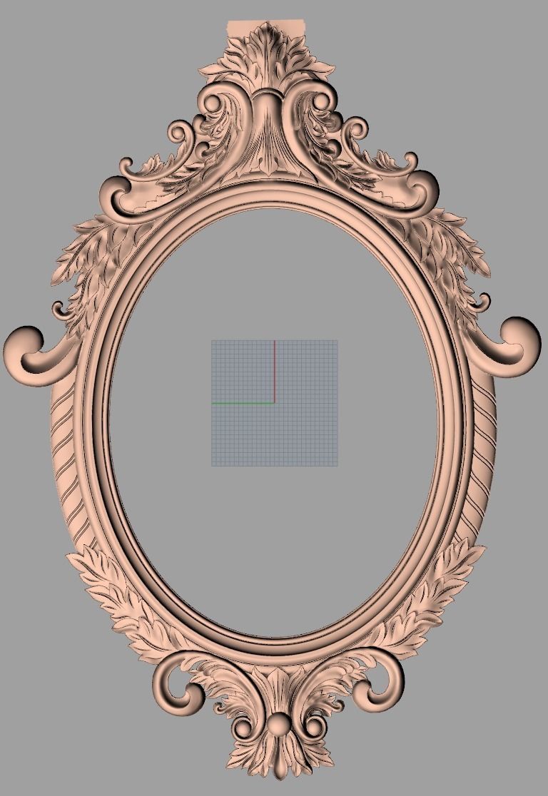 Door flower 3D relief STL Model for CNC woodworking carving E277 3D model_1