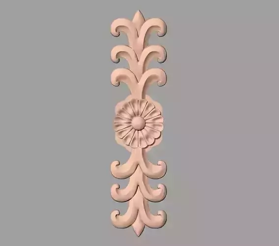Door flower 3D relief STL Model for CNC woodworking carving E282