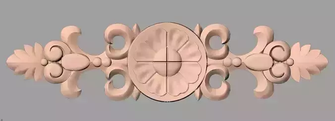 Door flower 3D relief STL Model for CNC woodworking carving E287