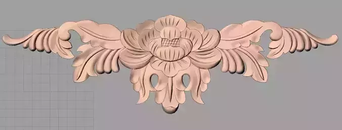 Door flower 3D relief STL Model for CNC woodworking carving E289