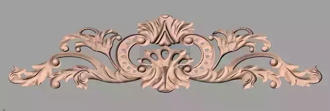 Door flower 3D relief STL Model for CNC woodworking carving E291