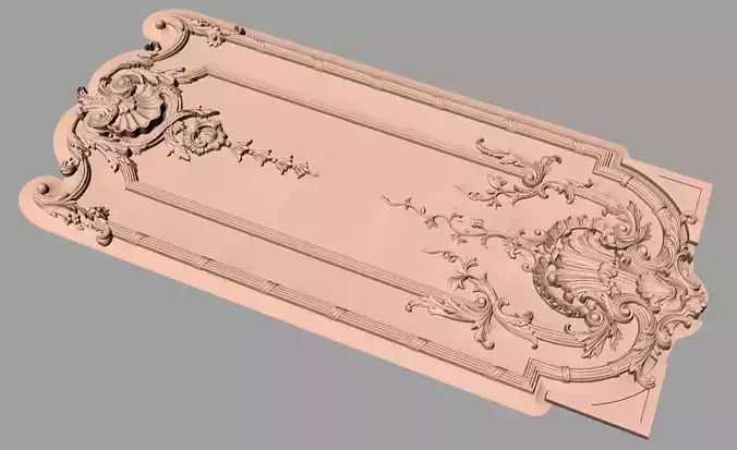 Door flower 3D relief STL Model for CNC woodworking carving E292