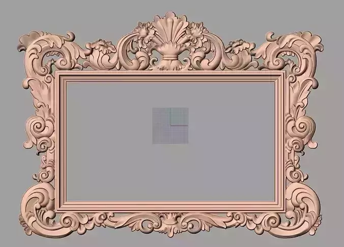 Door flower 3D relief STL Model for CNC woodworking carving E293