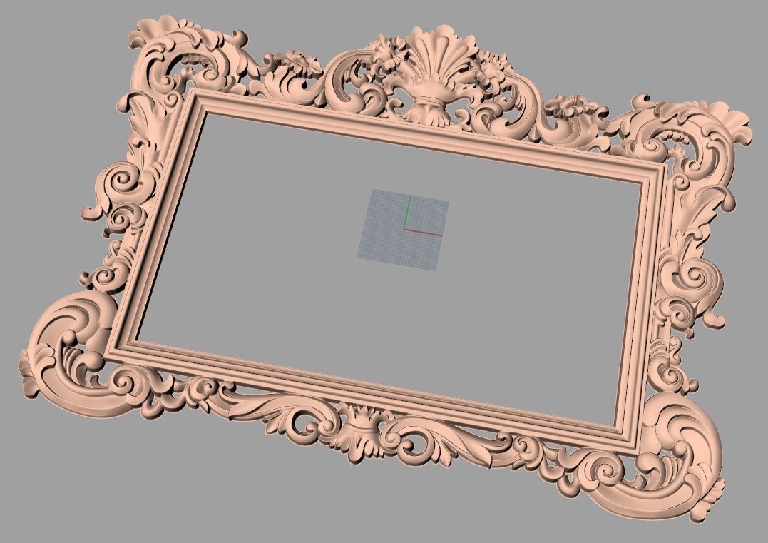 Door flower 3D relief STL Model for CNC woodworking carving E293 3D model_1