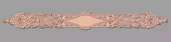 Door flower 3D relief STL Model for CNC woodworking carving E294