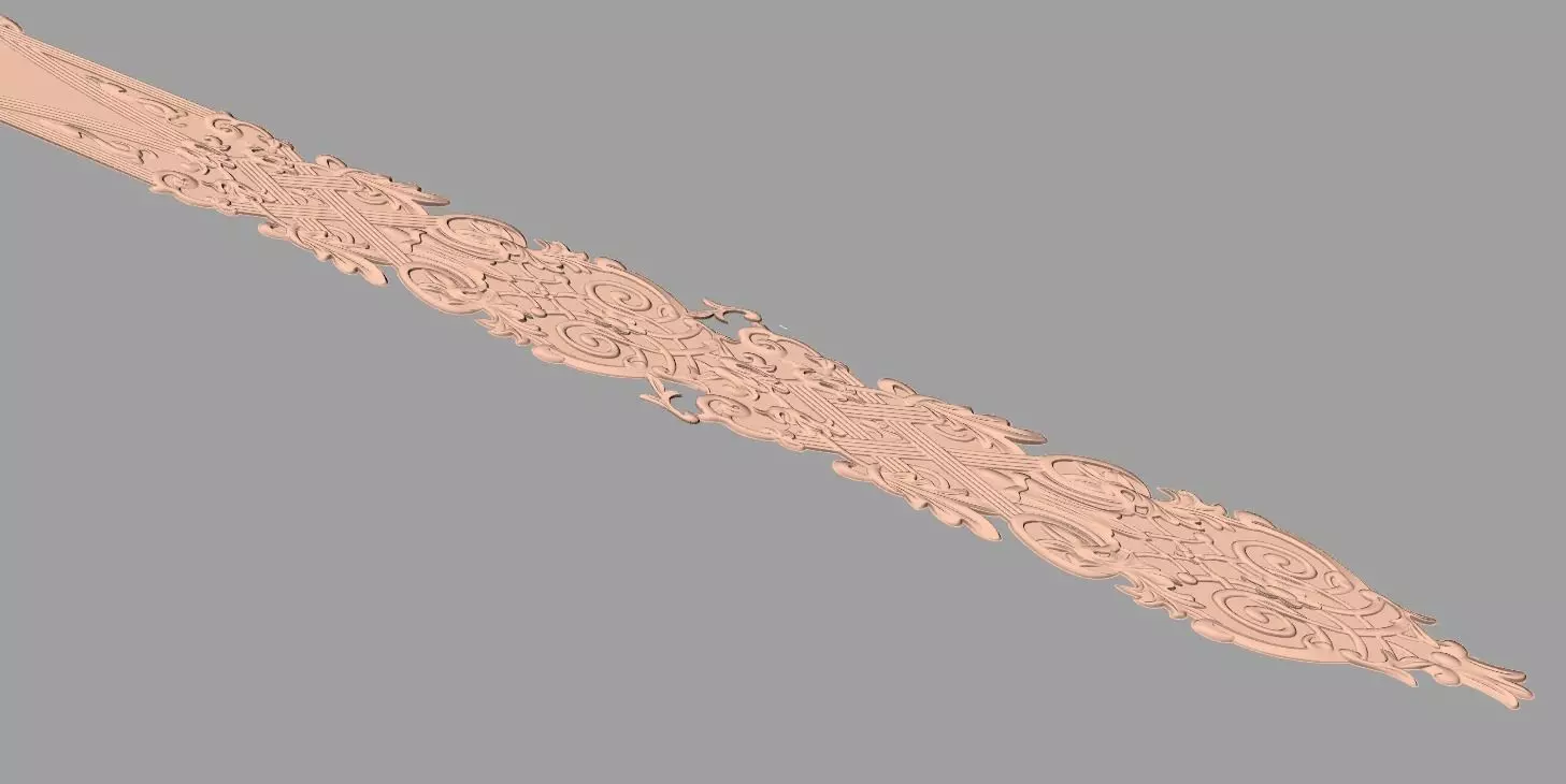 Door flower 3D relief STL Model for CNC woodworking carving E295 3D model