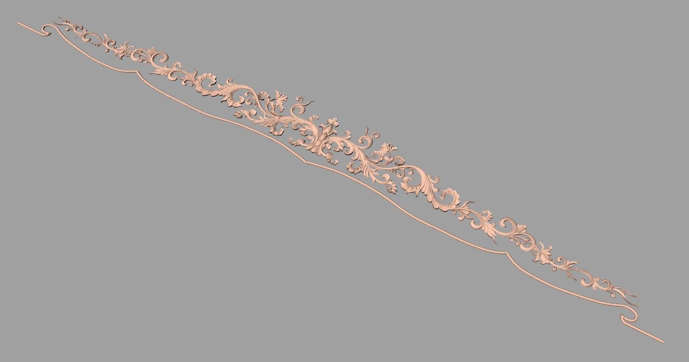 Door flower 3D relief STL Model for CNC woodworking carving E296 3D model_1