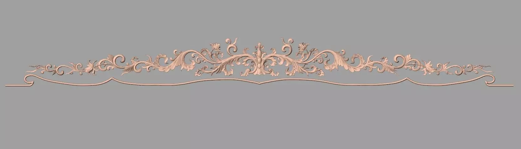 Door flower 3D relief STL Model for CNC woodworking carving E296 3D model_0