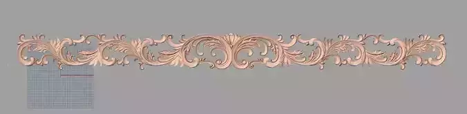 Door flower 3D relief STL Model for CNC woodworking carving E297