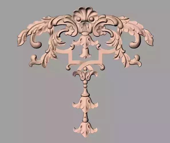 Door flower 3D relief STL Model for CNC woodworking carving E298