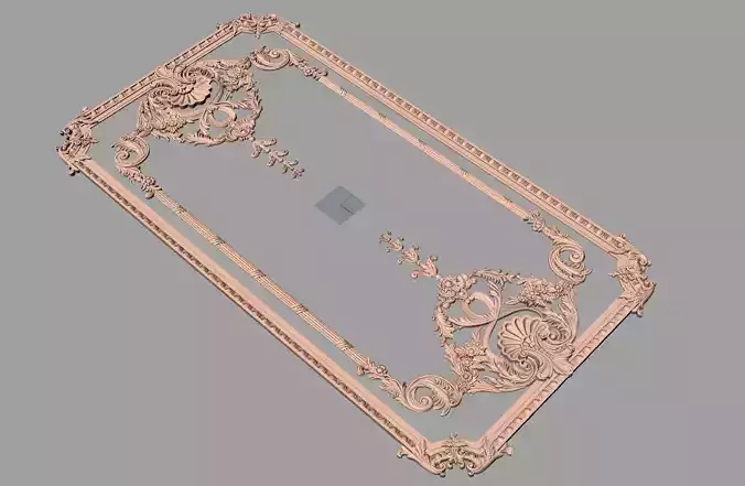 Door flower 3D relief STL Model for CNC woodworking carving E300