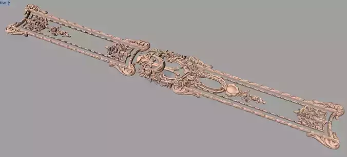 Door flower 3D relief STL Model for CNC woodworking carving E305