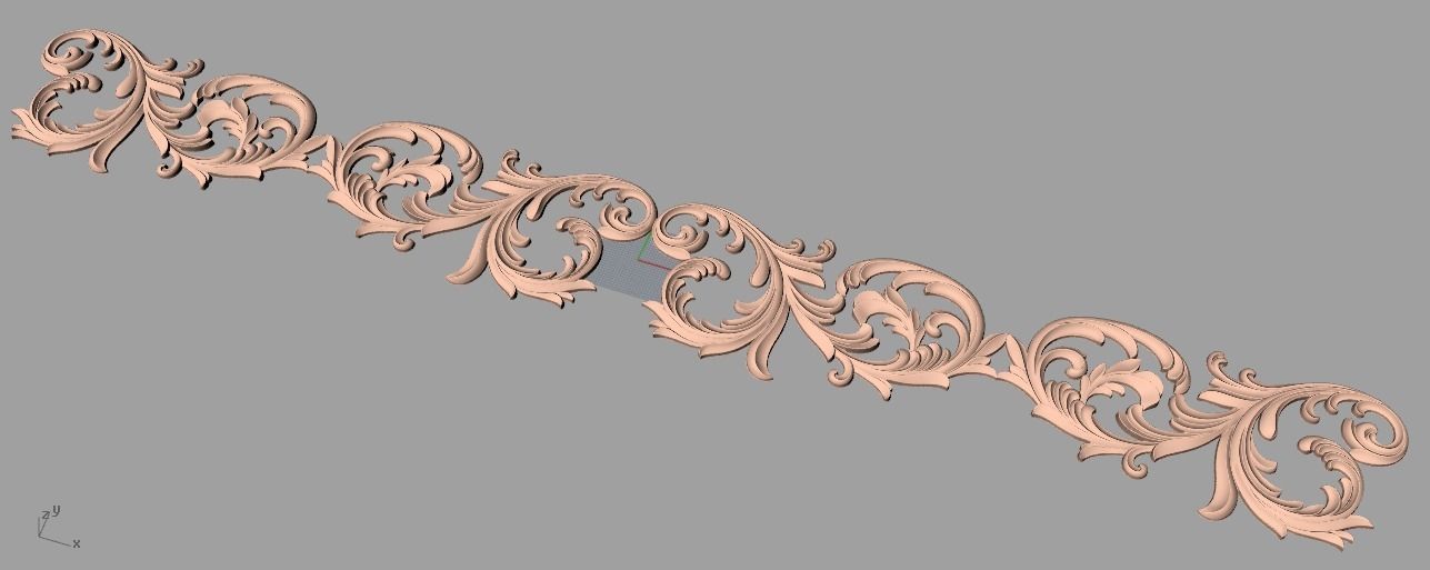 Door flower 3D relief STL Model for CNC woodworking carving E308 3D model_1