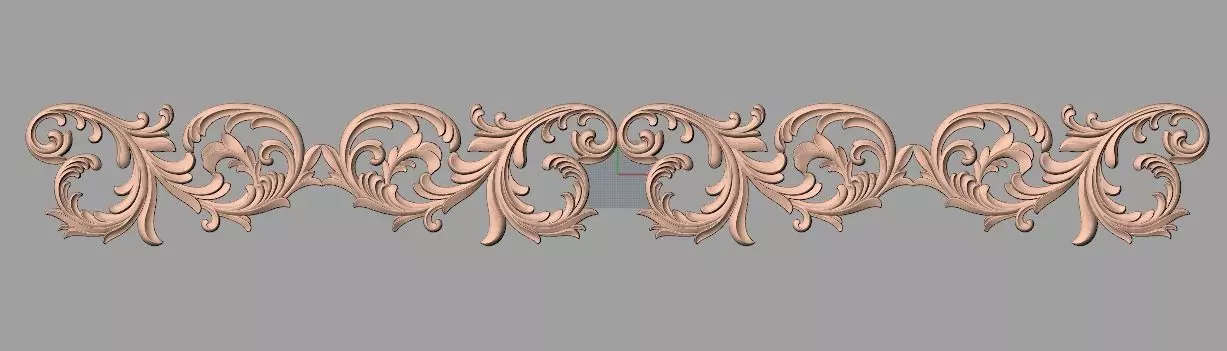 Door flower 3D relief STL Model for CNC woodworking carving E308 3D model_0