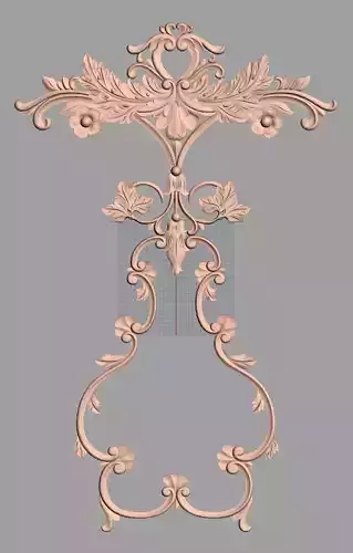Door flower 3D relief STL Model for CNC woodworking carving E309