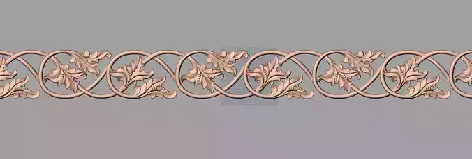 Door flower 3D relief STL Model for CNC woodworking carving E312