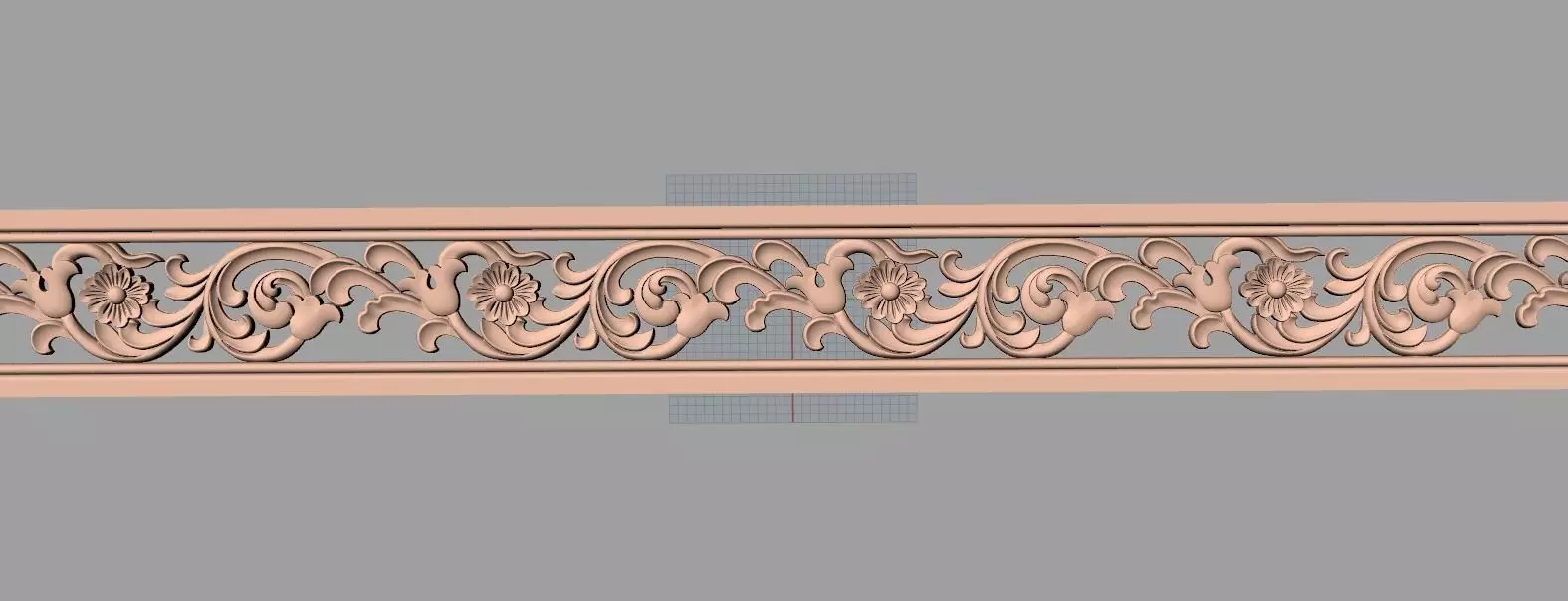 Door flower 3D relief STL Model for CNC woodworking carving E315 3D model_0