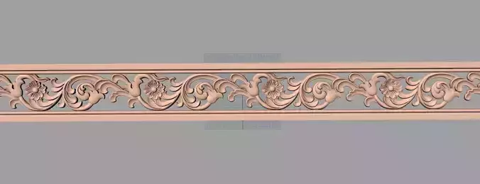 Door flower 3D relief STL Model for CNC woodworking carving E315