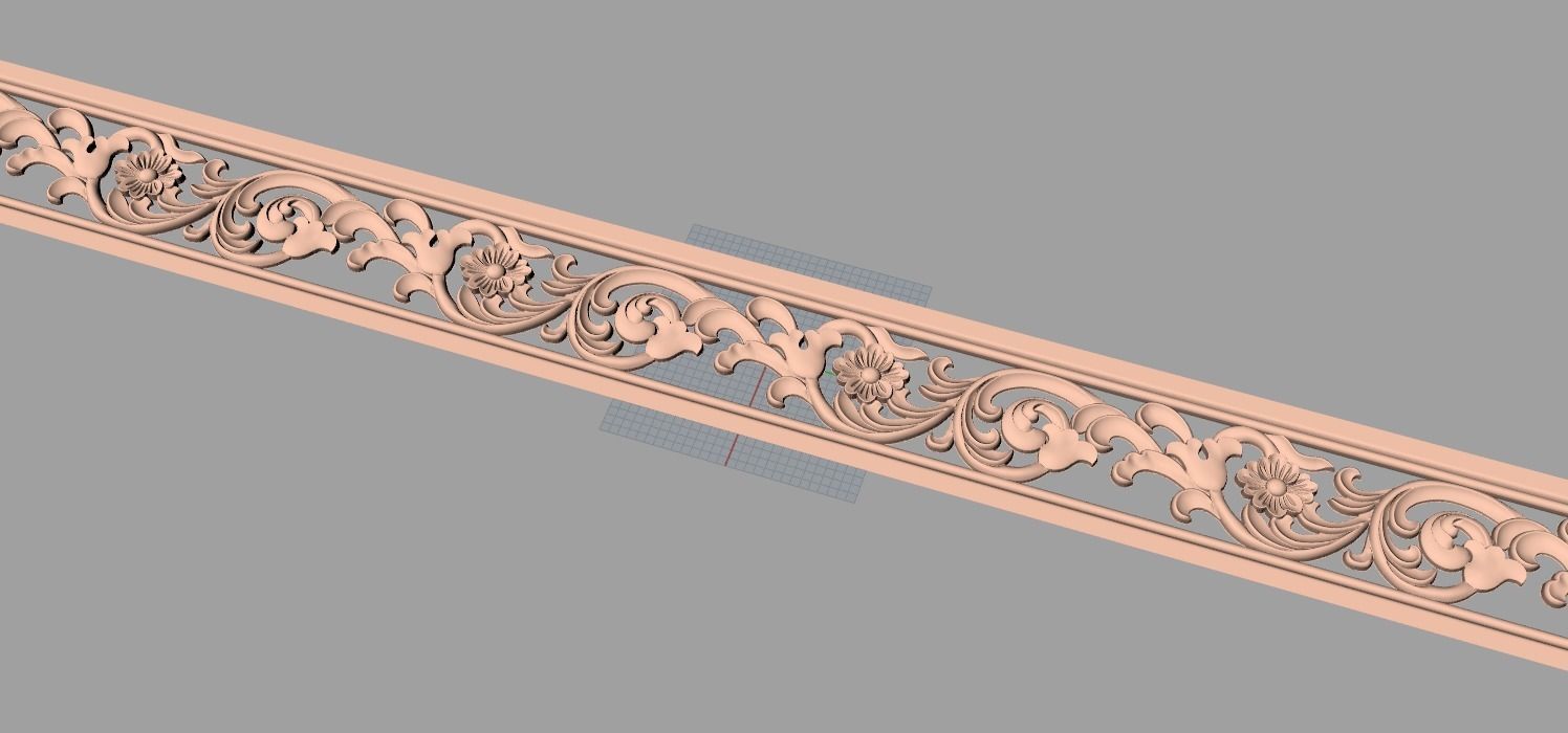 Door flower 3D relief STL Model for CNC woodworking carving E315 3D model_1